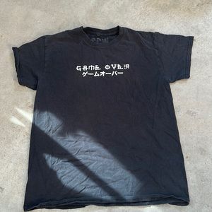 Boys game over SCW size medium black and white T-shirt